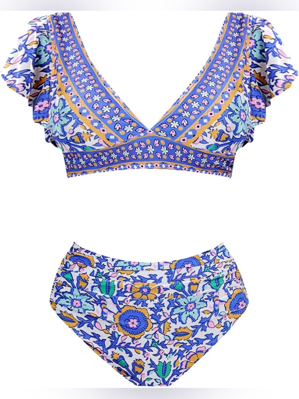 Ruffle High Waist Bikini Set